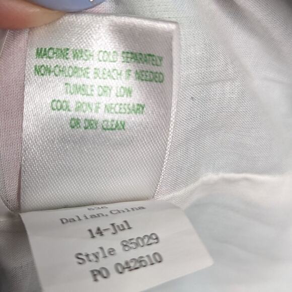 Lilly Pulitzer Blue Macfarlane Shift Dress Gold Embroidered Scoop Neck 00 - Picture 7 of 9